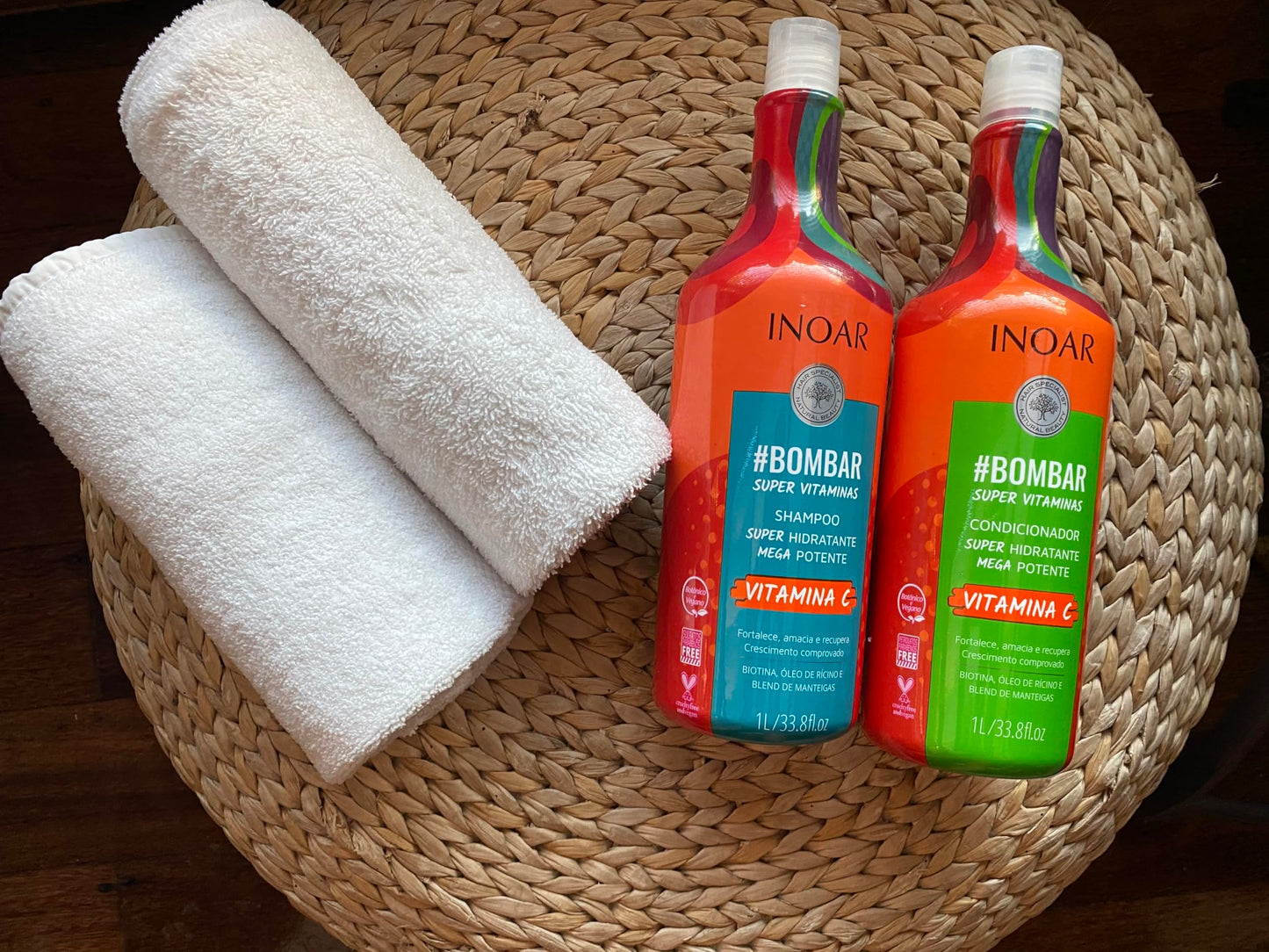 INOAR DUO Bombar Szampon 1000ml + Odżywka 1000ml