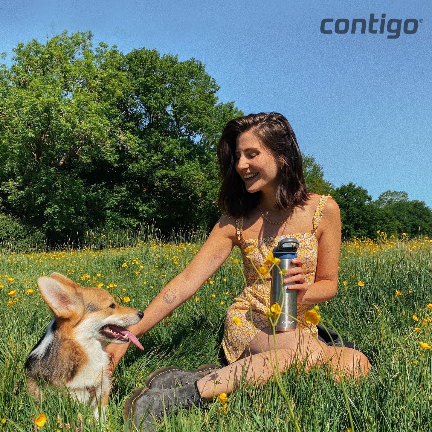 Contigo 49 Water Bottle Ashland Chill Silver 590ml