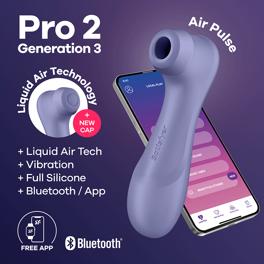 Vakuumsko-valovni vibrator za klitoris Satisfyer Pro 2 Generation 3 vijolična