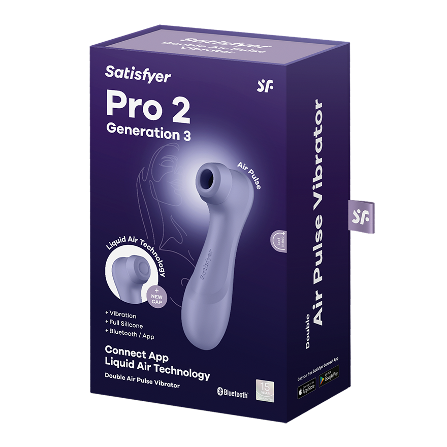 Vakuumsko-valovni vibrator za klitoris Satisfyer Pro 2 Generation 3 vijolična