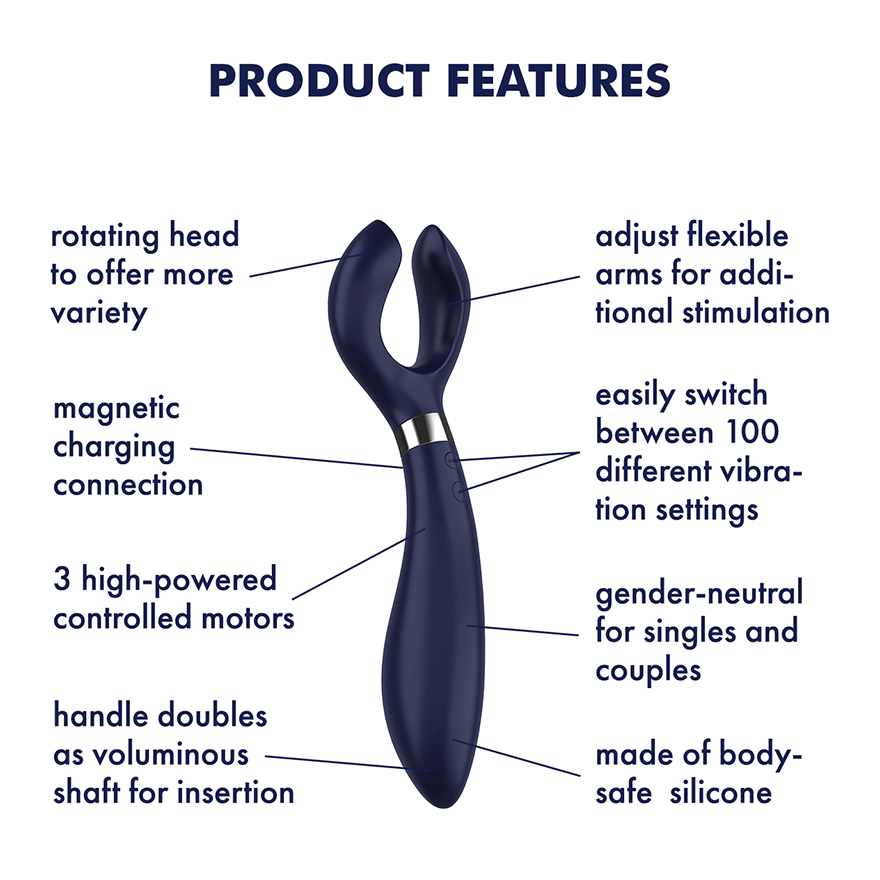 Večnamenski vibrator Satisfyer Endless Fun Dark Blue