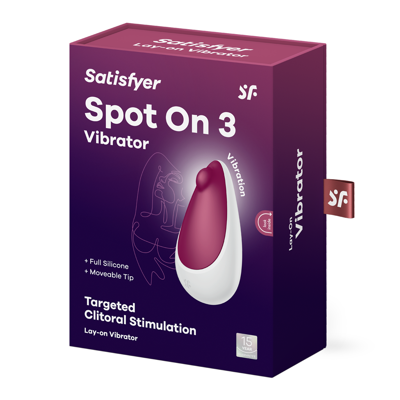 Ležeči vibrator Spot On 3 rdeč