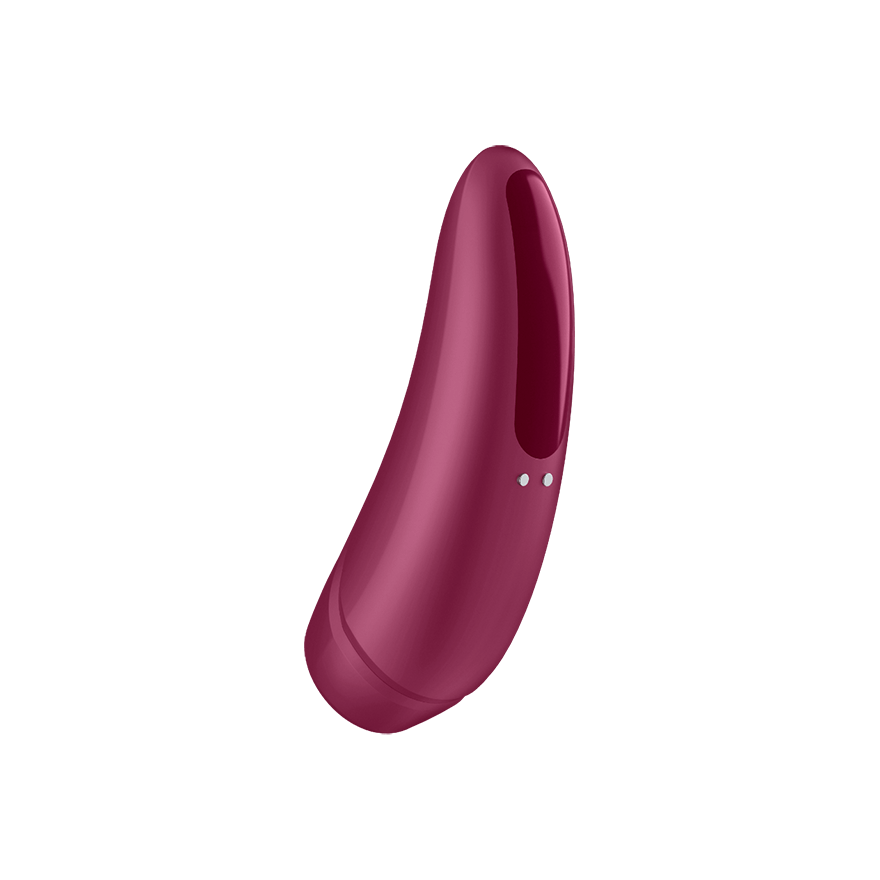 Vakuumsko valoviti vibrator za klitoris Satisfyer Curvy 1 temno rdeč