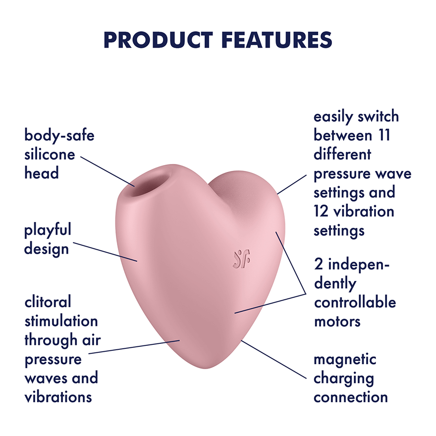 Non-contact clitoral stimulator Cutie Heart pink