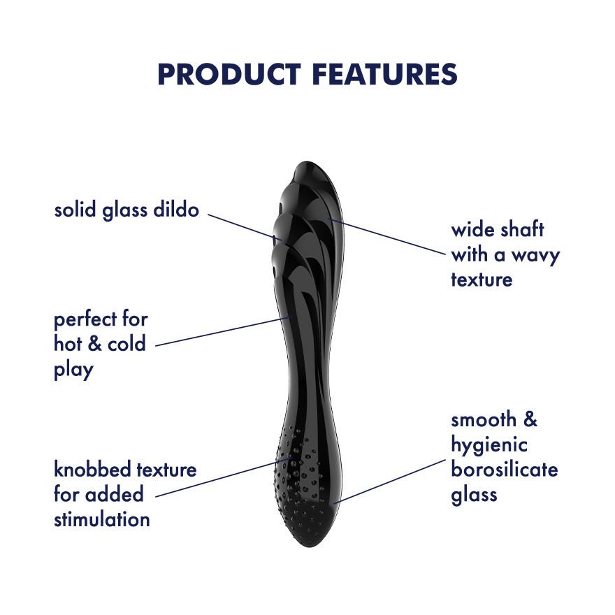 Glass dildo Satisfyer Dazzling Crystal 1 Black