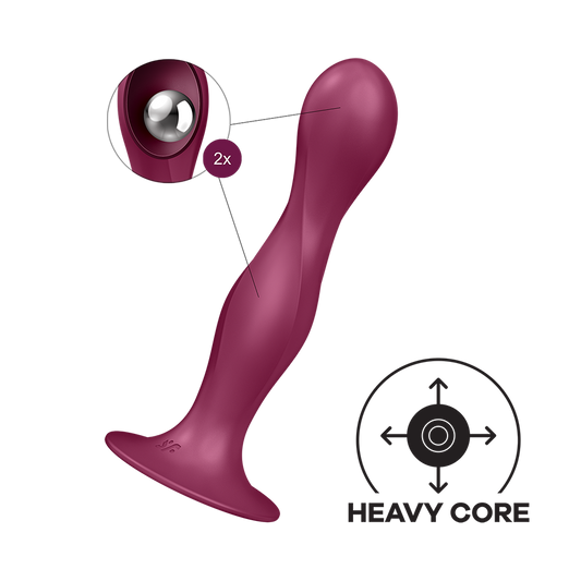 Satisfyer Double Ball-R - Rdeči dildo