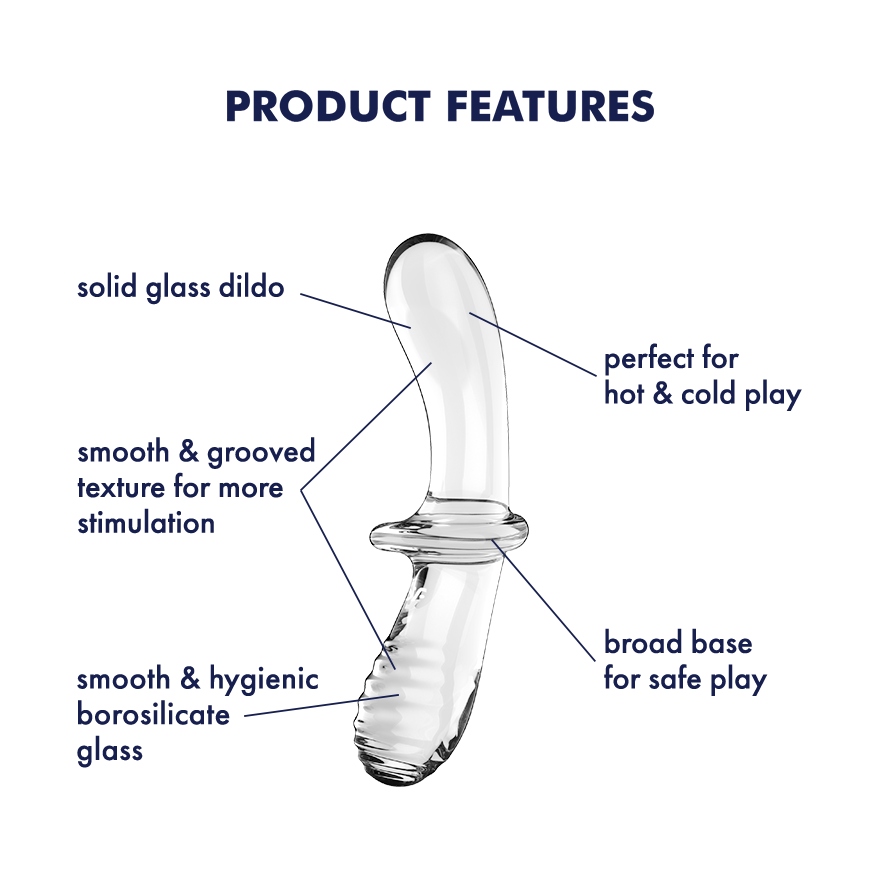 Glass dildo Satisfyer Double Crystal Transparent