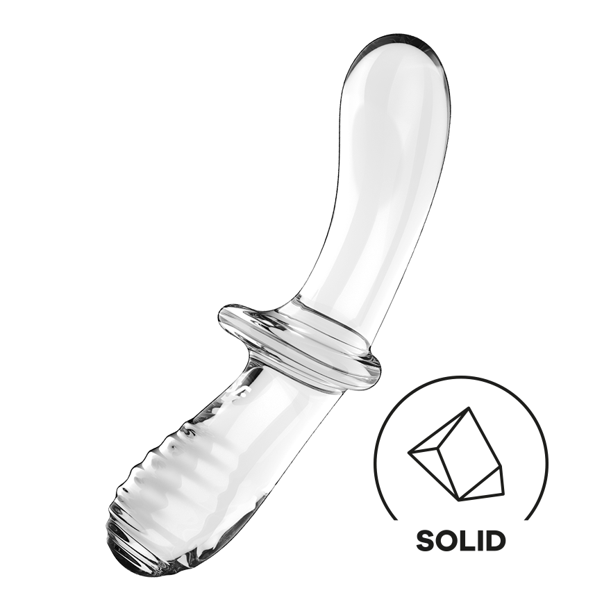 Glass dildo Satisfyer Double Crystal Transparent