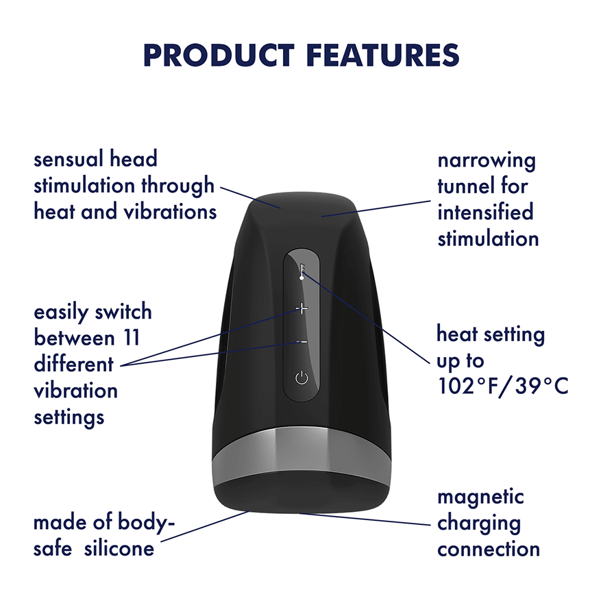 Satisfyer Masturbator Men Heat Vibration