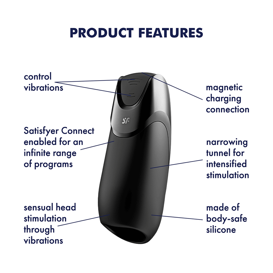 Satisfyer Masturbator Men Vibration+ Connect App