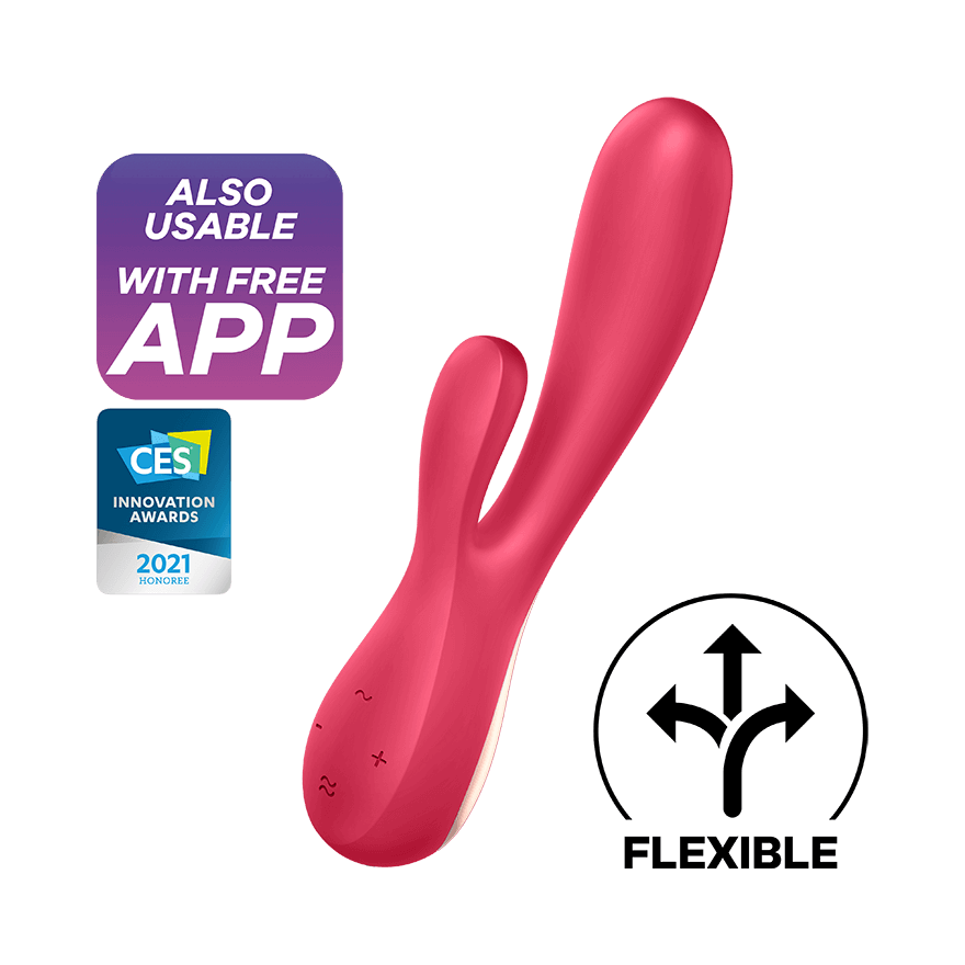 Satisfyer Mono Flex Connect App USB Rechargeable Vibrator pink