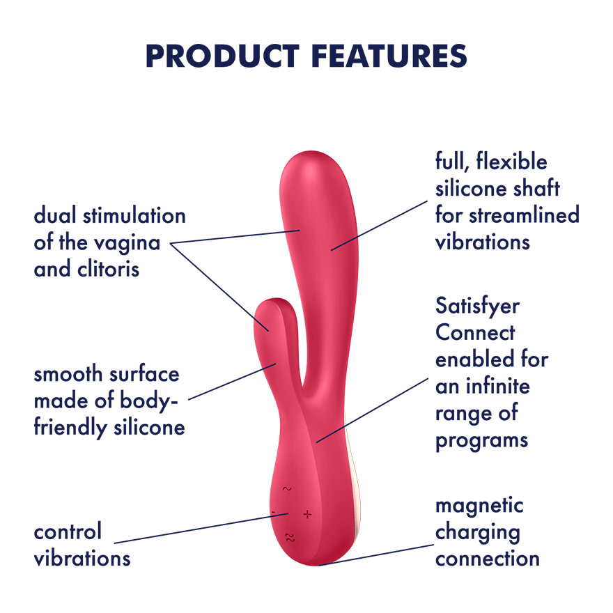 Satisfyer Mono Flex Connect App USB polnilni vibrator roza