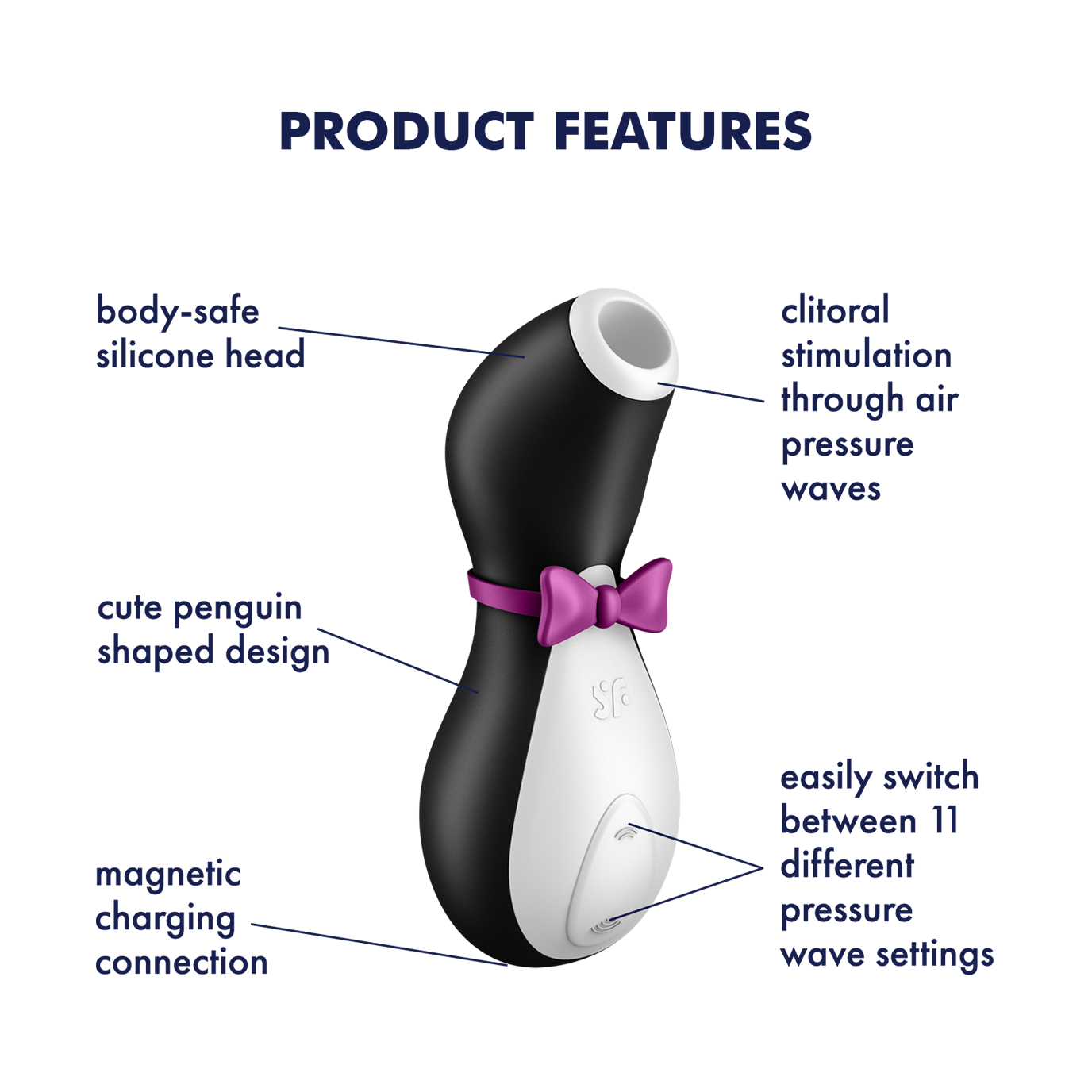 Brezkontaktni stimulator klitorisa Satisfyer Pro Penguin Next Gen