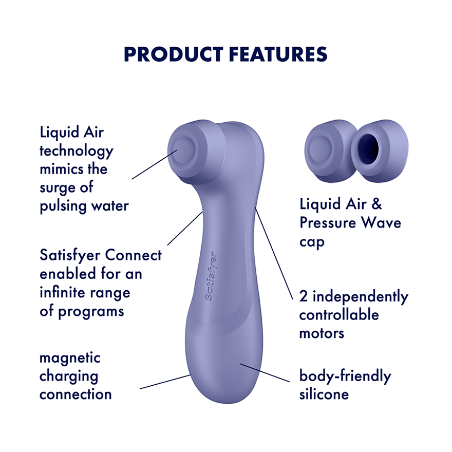 Vakuumsko-valovni vibrator za klitoris Satisfyer Pro 2 Generation 3 vijolična