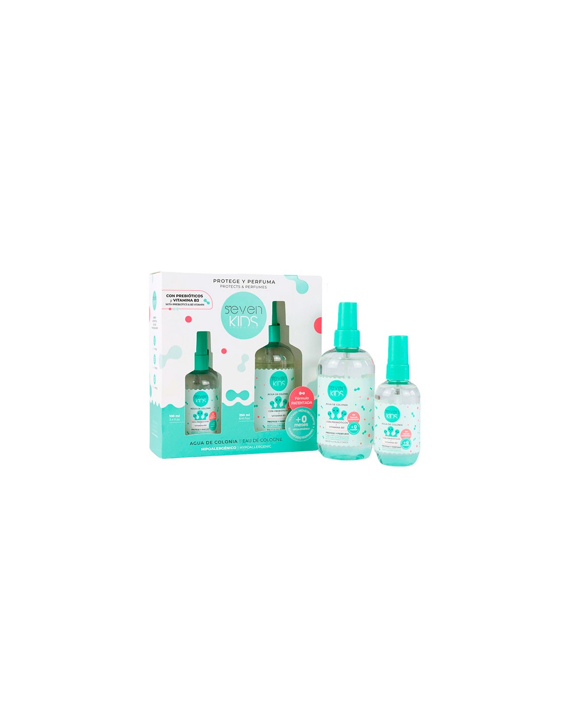 SEVEN KIDS AGUA COLONIA PREBIOTICOS 100 ML + 250 ML SETS